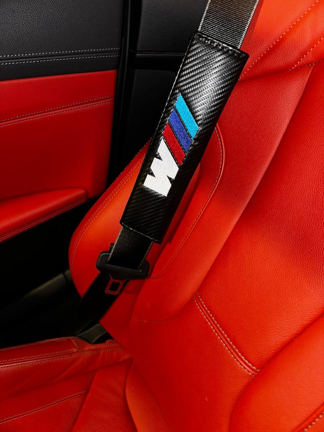 Universal M Seat Belt Shoulder Pads for BMW Owners